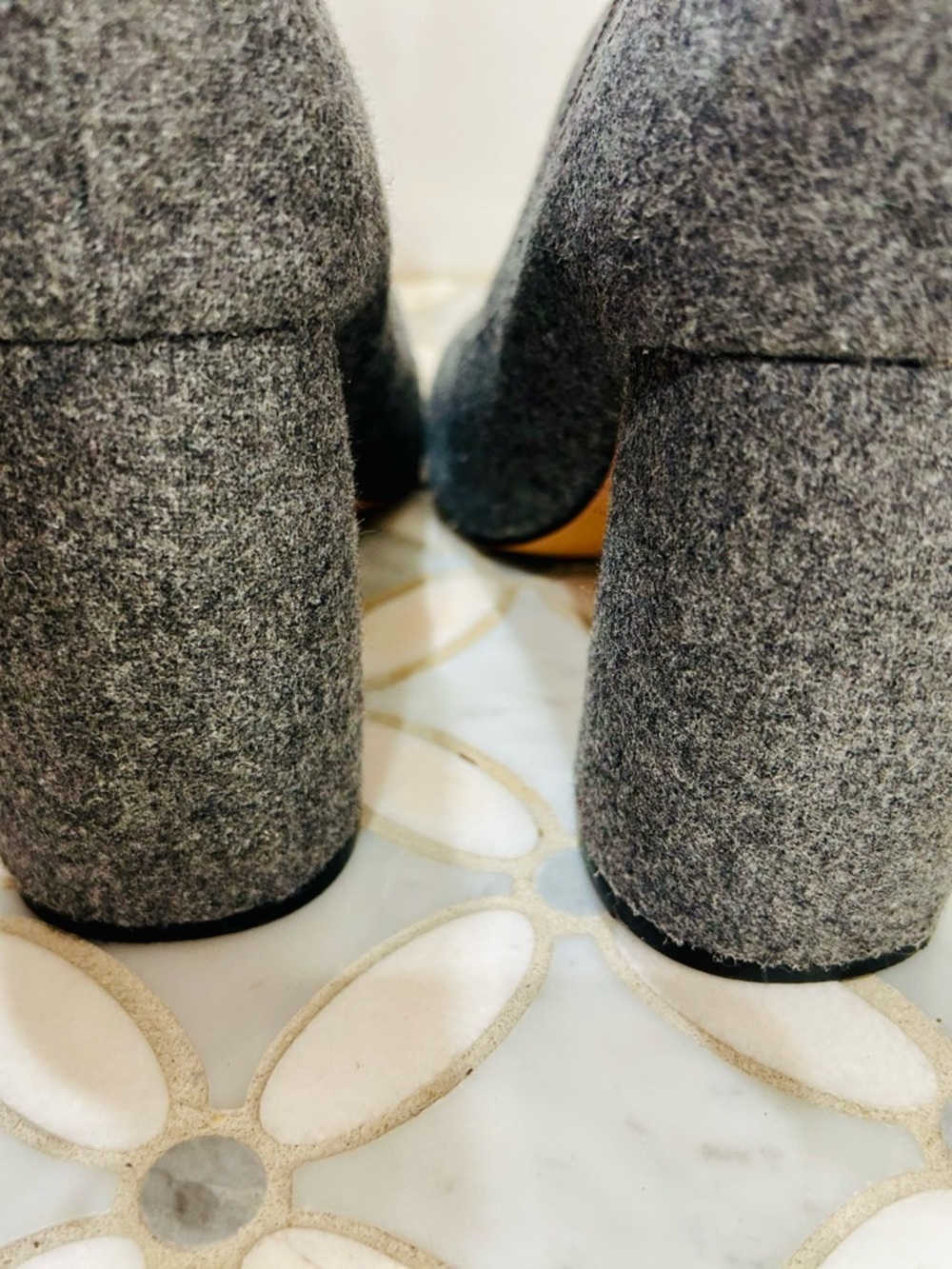 Anthropologie Nanette Lepore Linette Wool Embellished Bow Ankle Boots Grey 7 - Picture 8 of 15